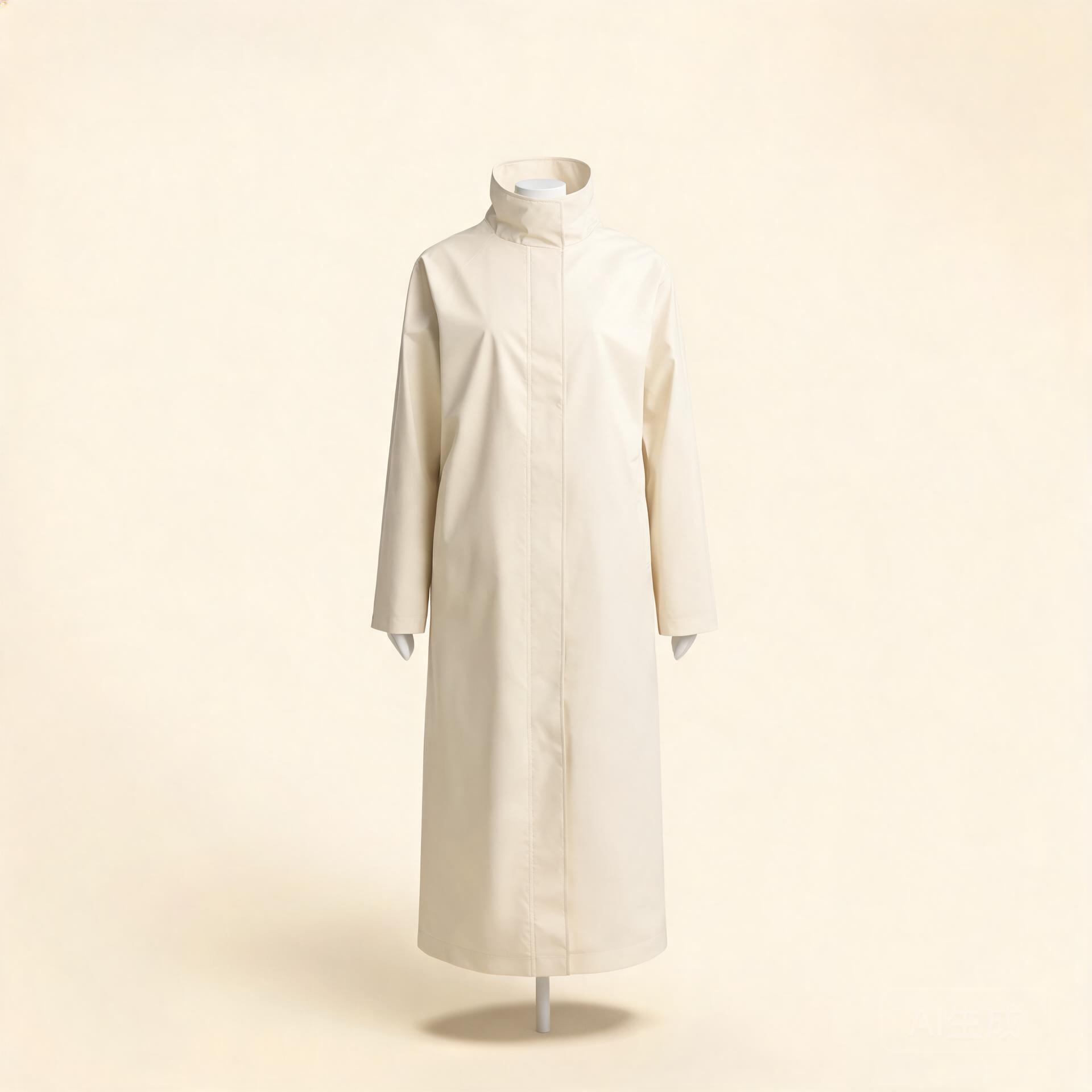 Basin Long Coat in cream