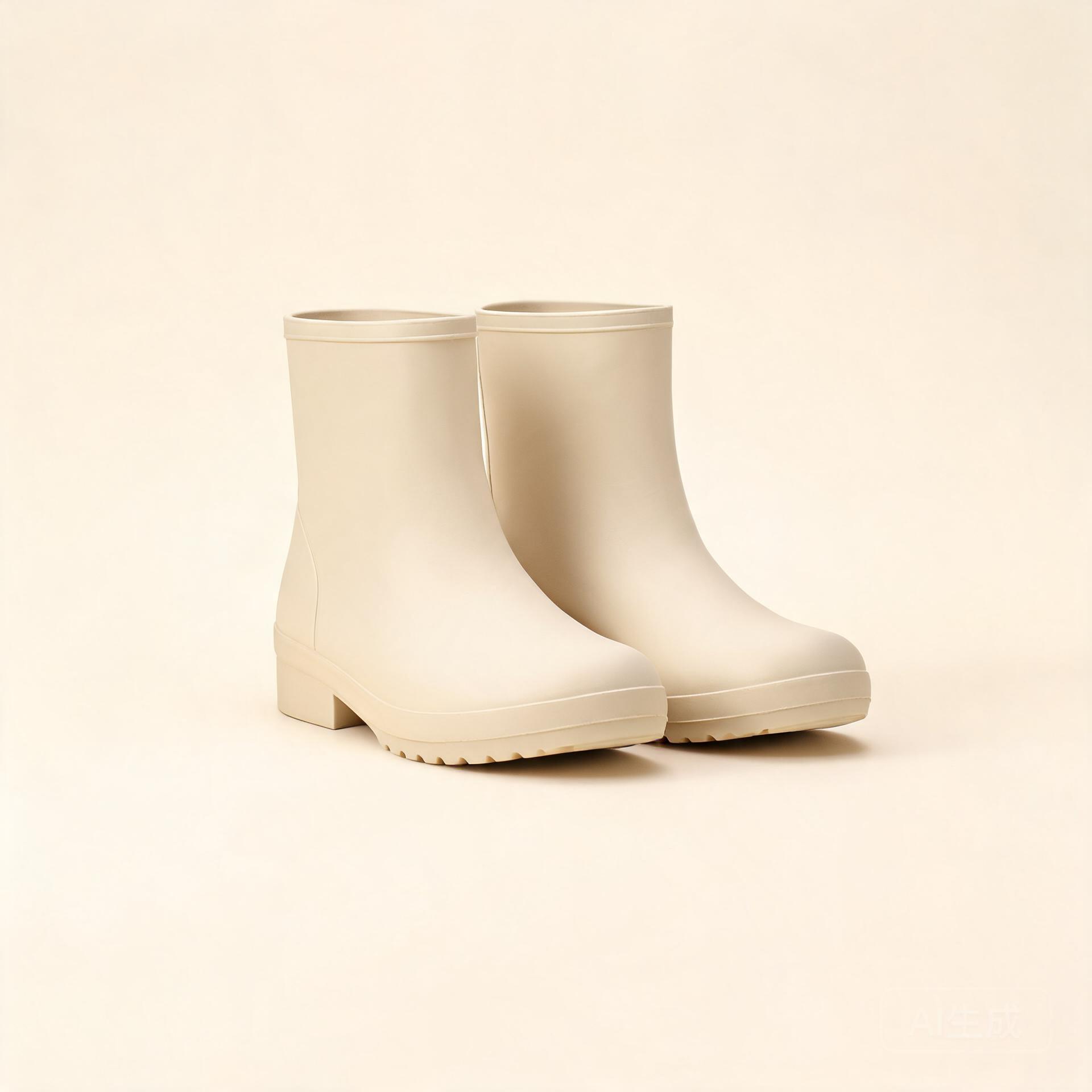Puddle Boot in cream natural rubber